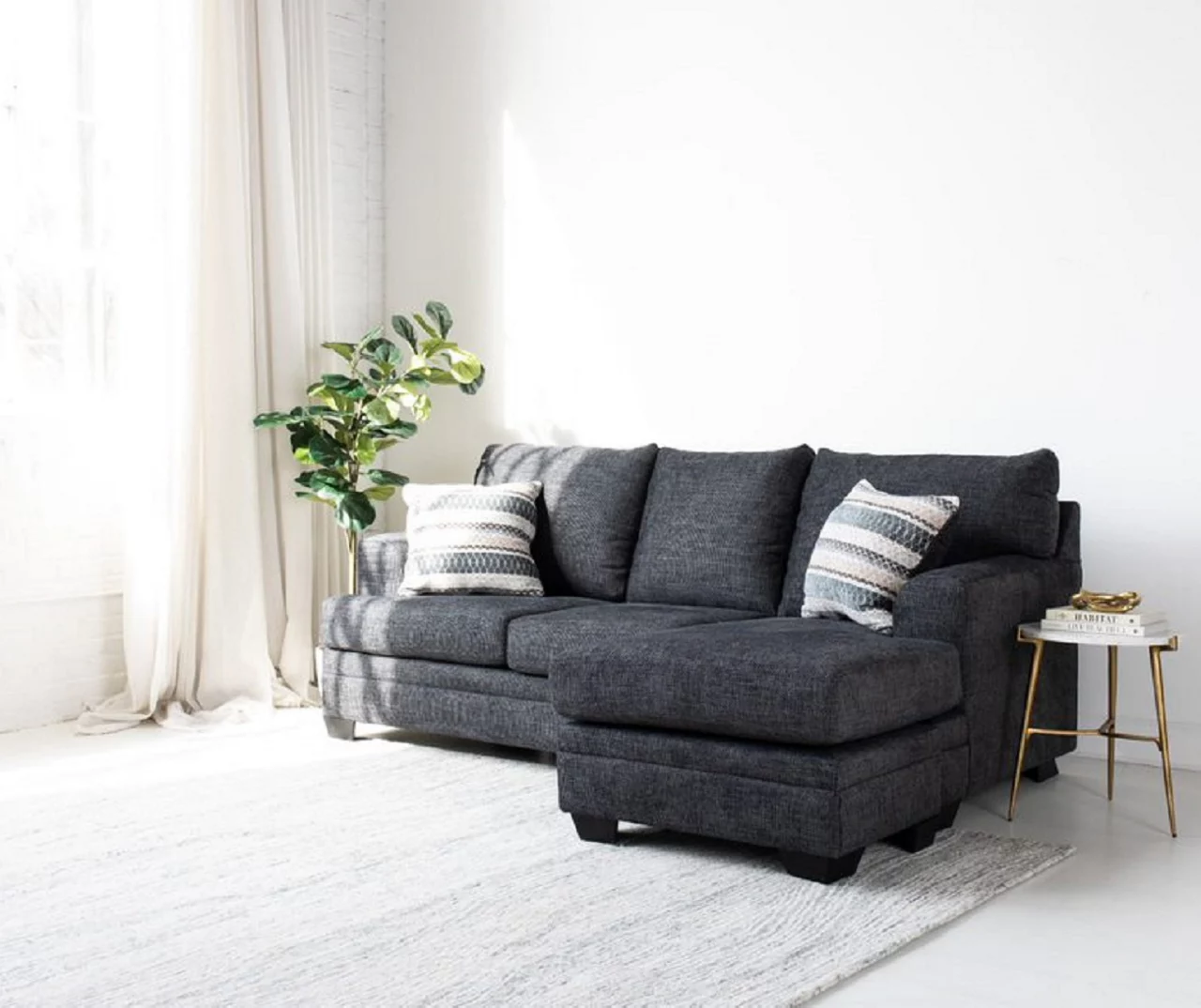 Mabella Slate Sofa Chaise - Image 3