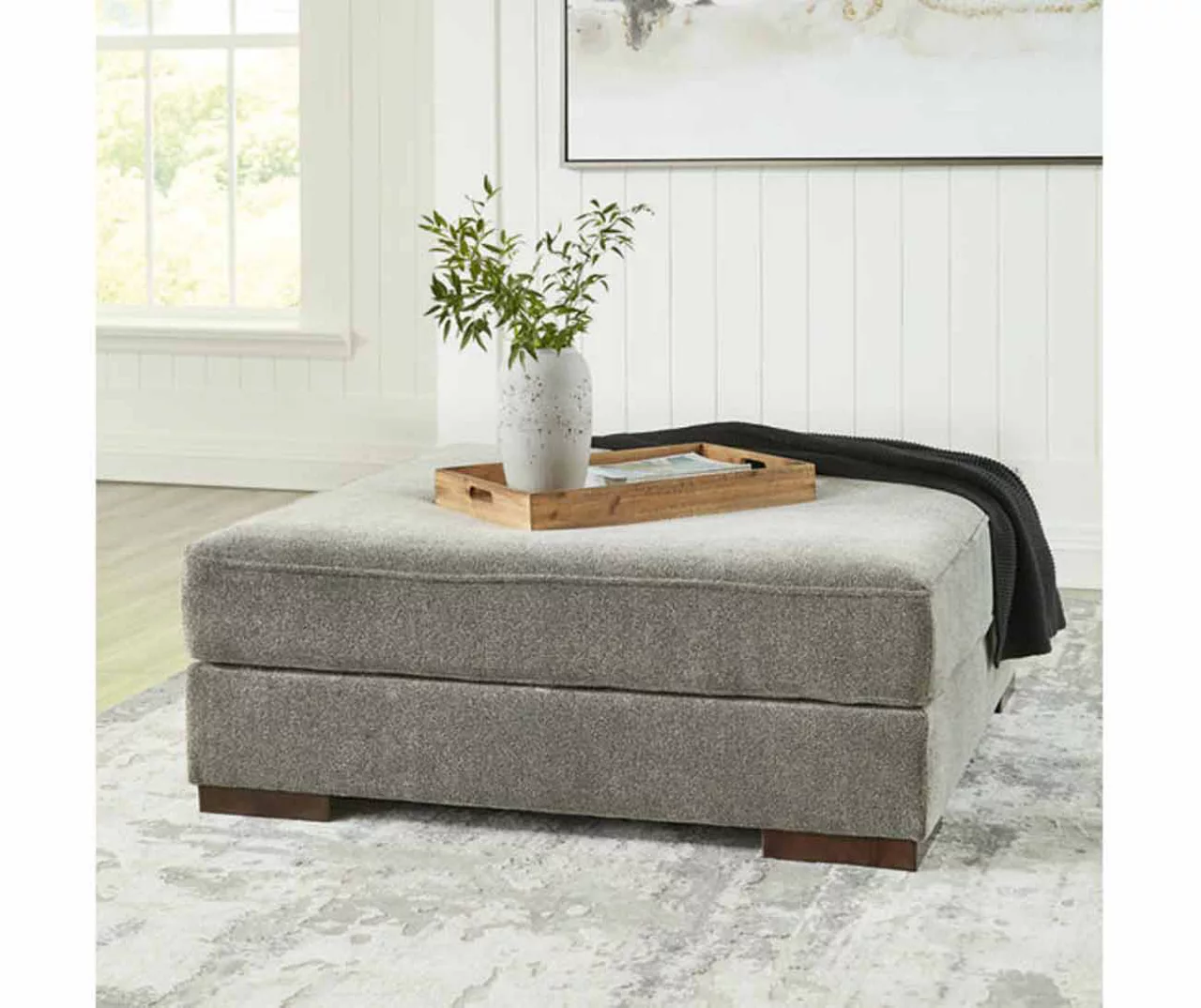 Bayless Smoke Oversize Accent Ottoman - Image 2