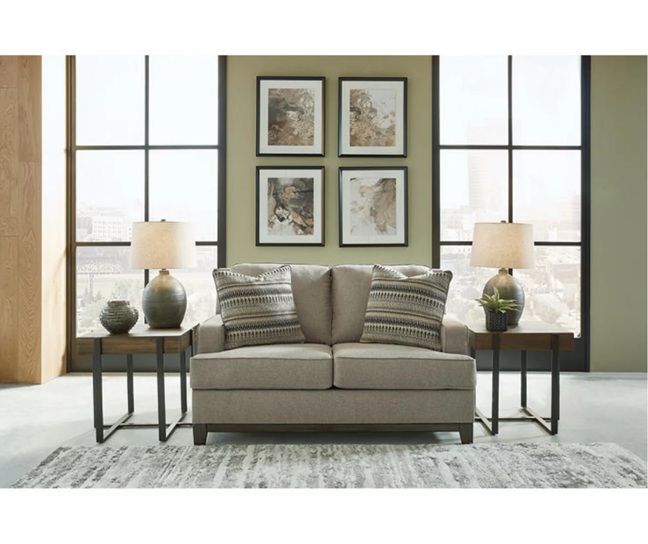 Kaywood Gray Loveseat - Image 6