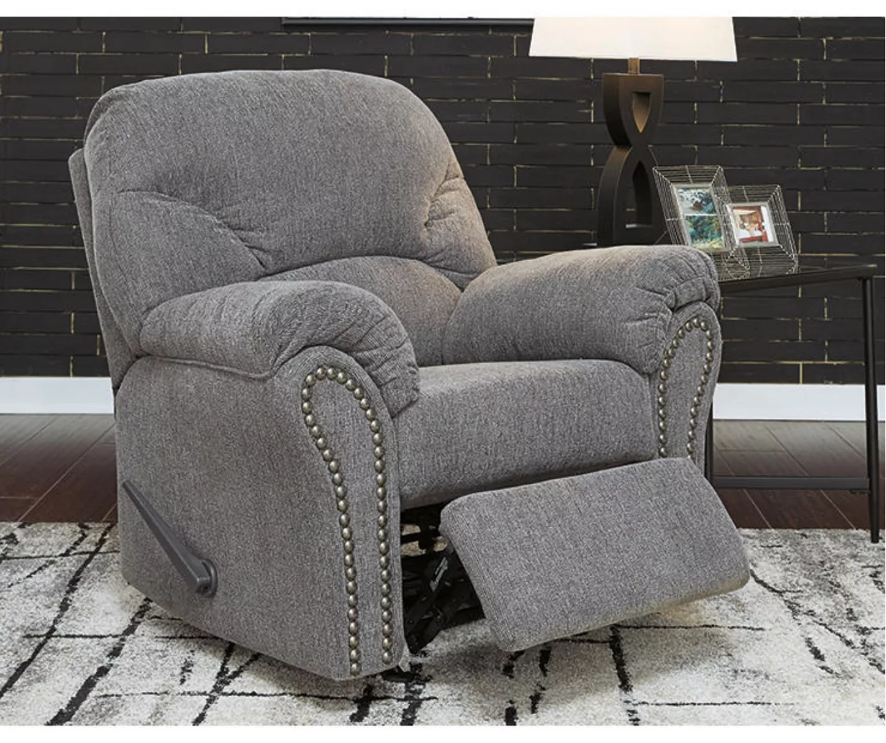 Allmaxx Gray Rocker Recliner - Image 3