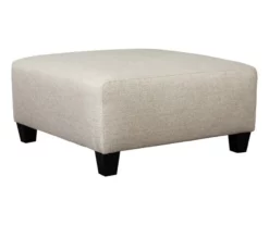 Hallenberg Beige Oversize Accent Ottoman