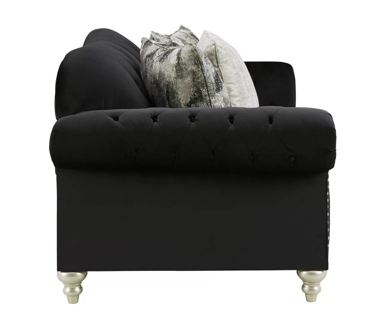 Harriotte Black Loveseat - Image 4