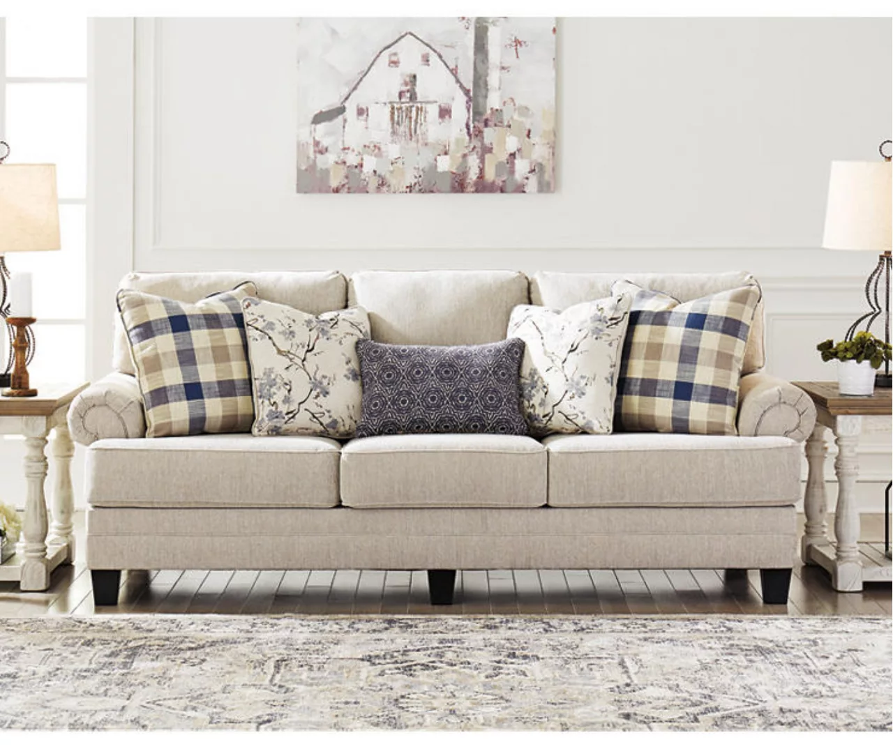 Meggett Linen Queen Sleeper Sofa - Image 2