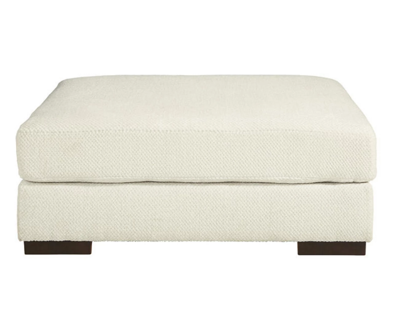 Zada White Oversize Accent Ottoman - Image 3