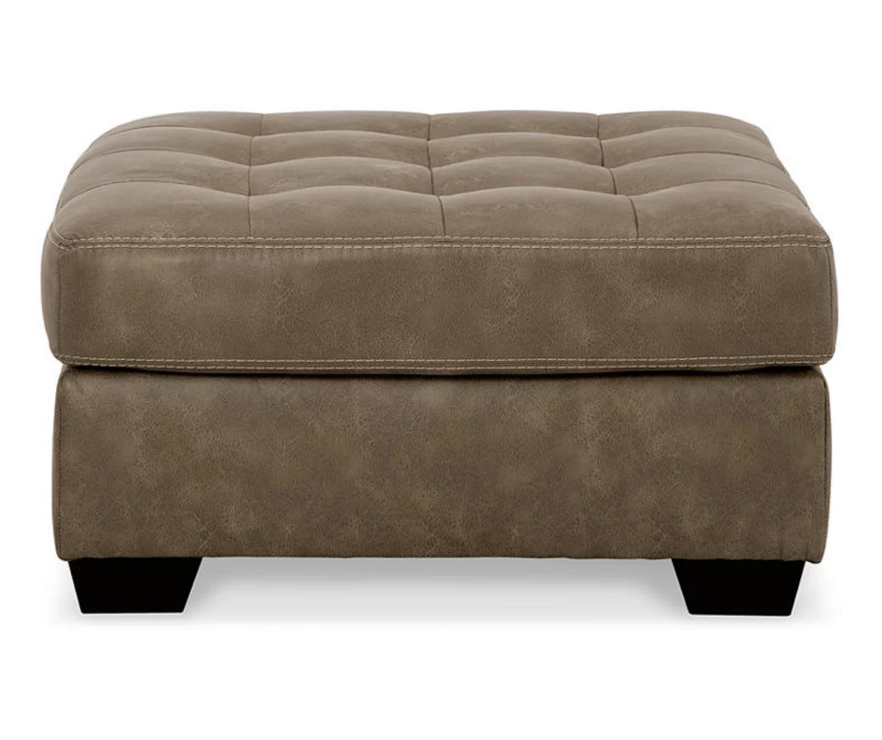 Keskin Brown Faux Leather Oversize Accent Ottoman - Image 4