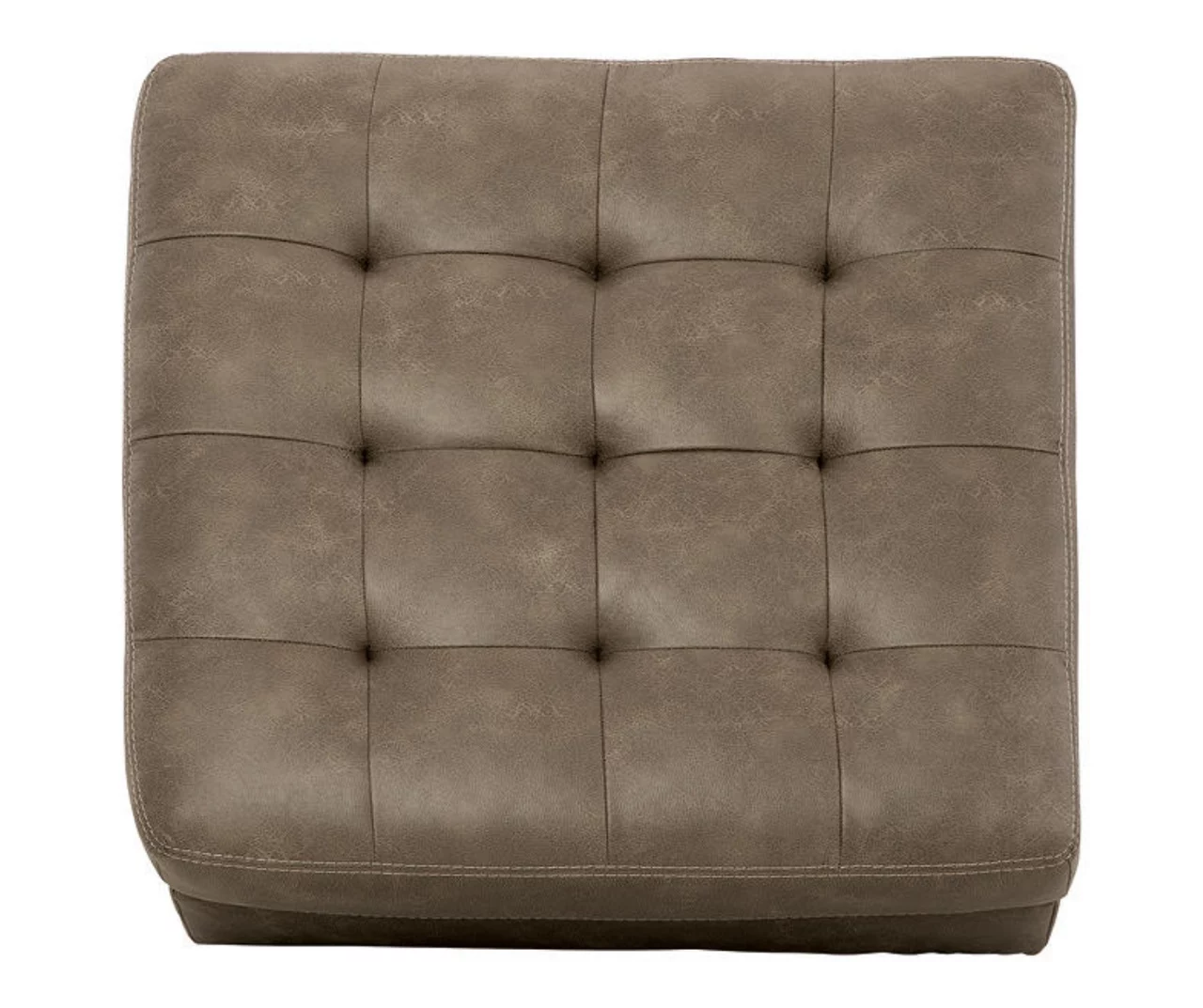 Keskin Brown Faux Leather Oversize Accent Ottoman - Image 5
