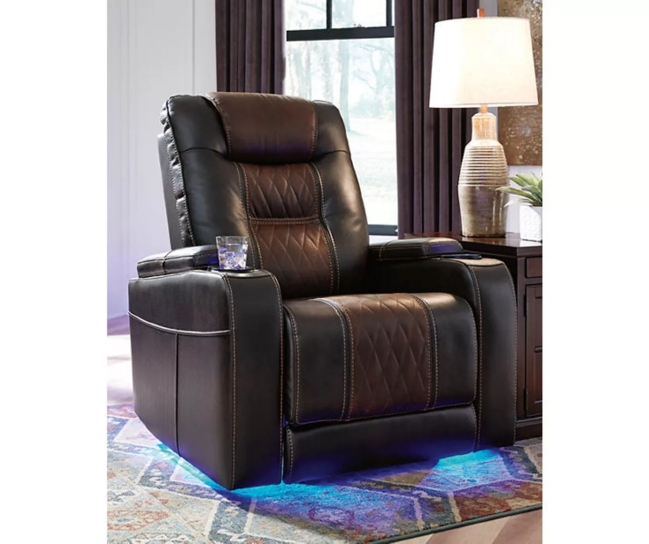 Composer Brown Faux Leather Power Recliner - Image 3