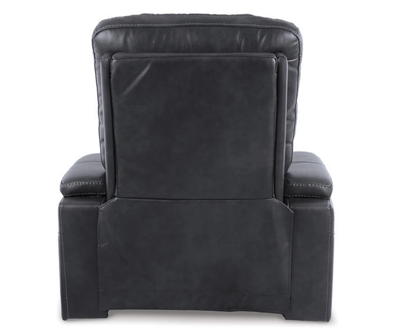 Composer Black Faux Leather Power Recliner - Image 4