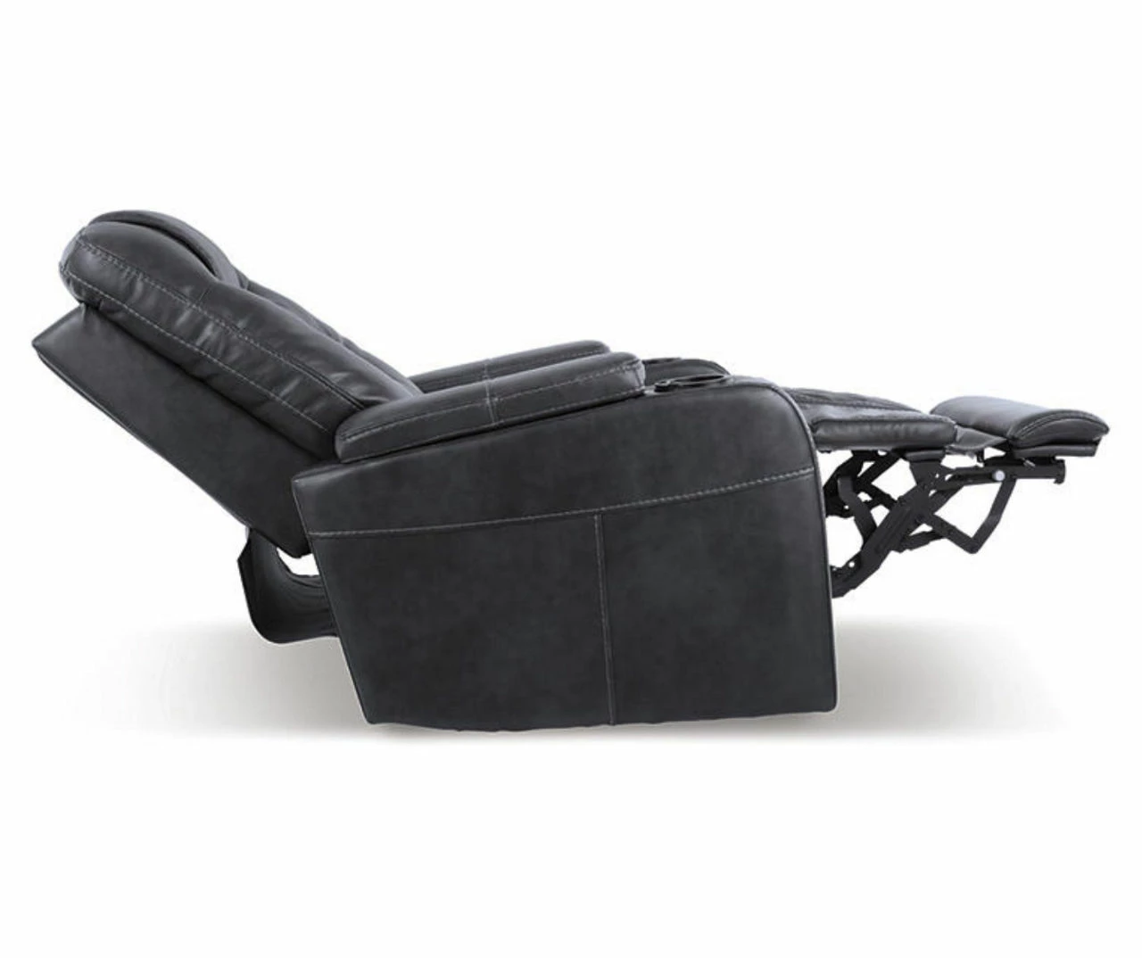 Composer Black Faux Leather Power Recliner - Image 3