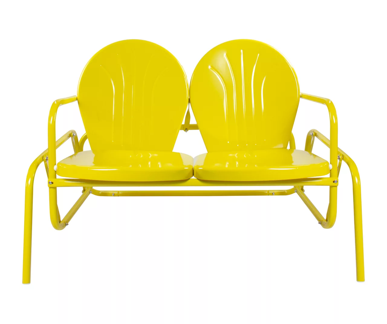 Northlight Retro Tulip Metal Patio Glider Loveseat - Image 3