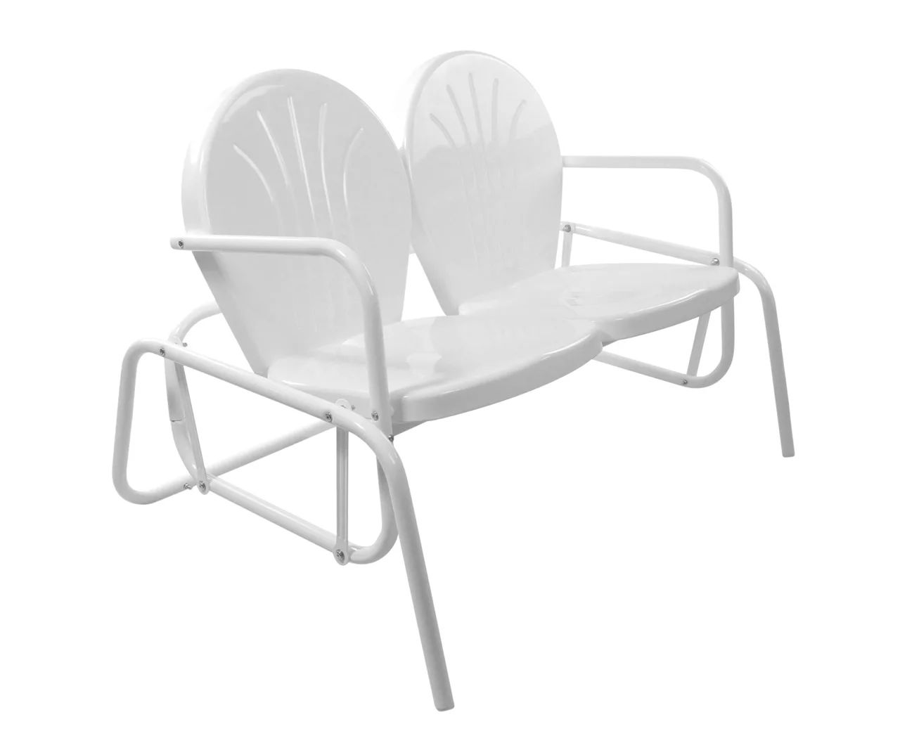 Northlight Retro Tulip Metal Patio Glider Loveseat - Image 7