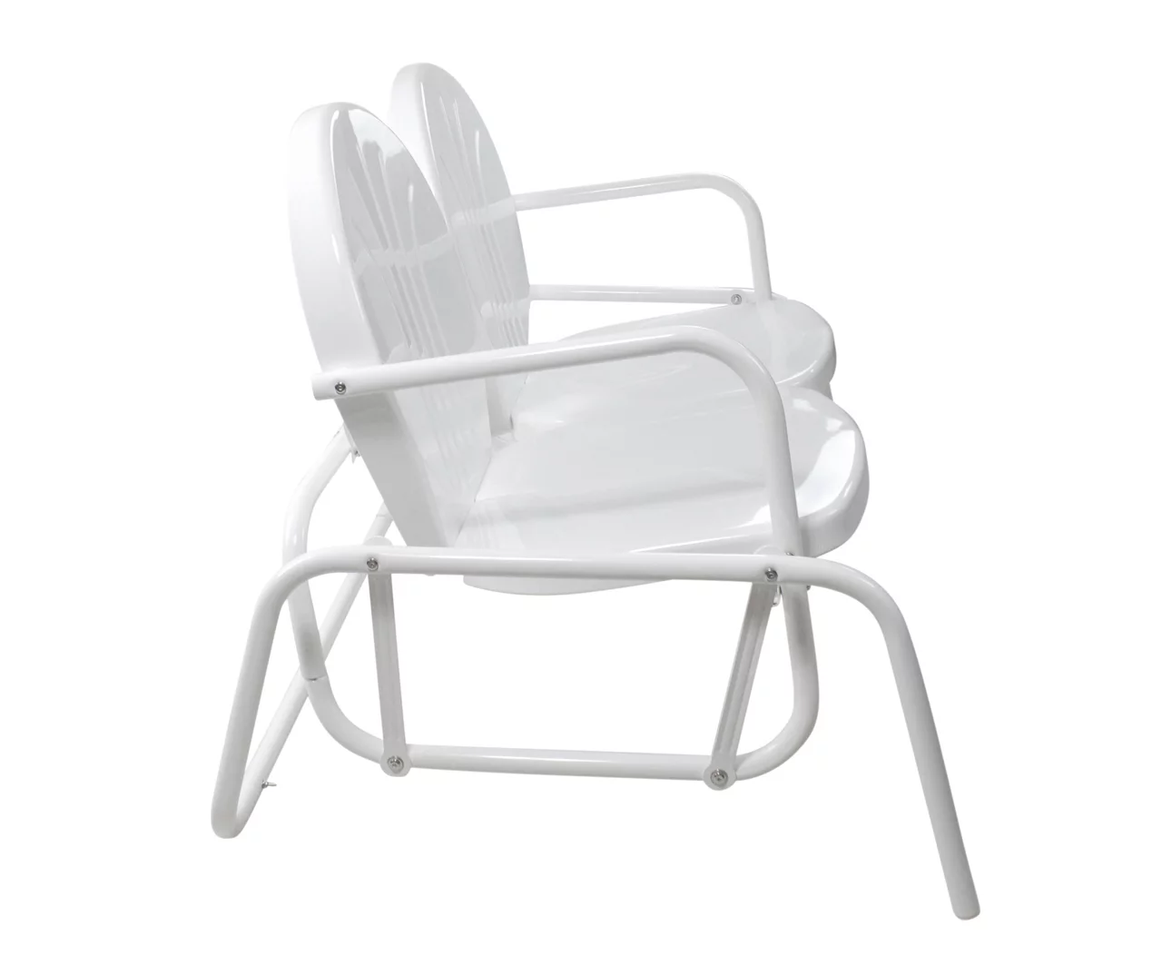 Northlight Retro Tulip Metal Patio Glider Loveseat - Image 8