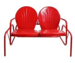 Northlight Retro Tulip Metal Patio Glider Loveseat