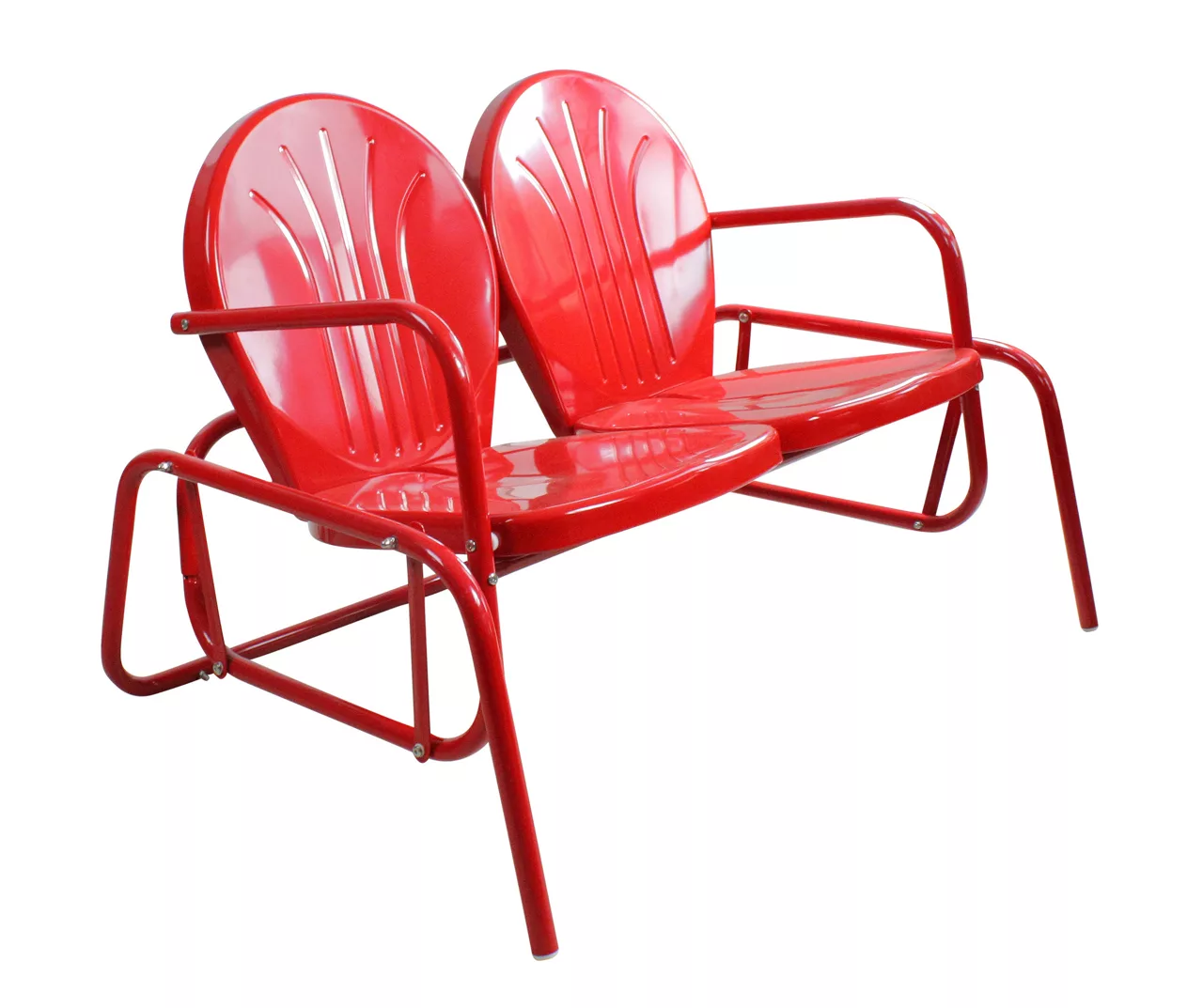 Northlight Retro Tulip Metal Patio Glider Loveseat - Image 4