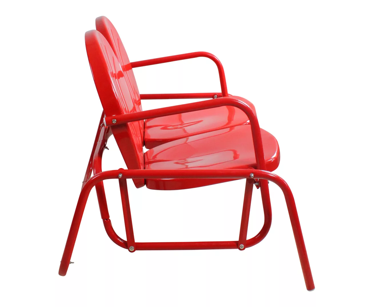 Northlight Retro Tulip Metal Patio Glider Loveseat - Image 5