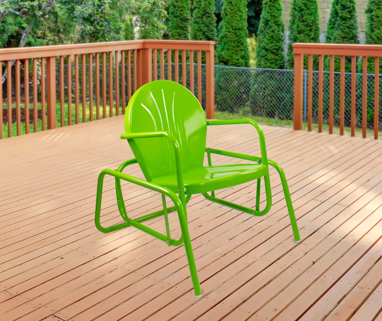 Northlight Retro Tulip Metal Patio Glider Chair - Image 16