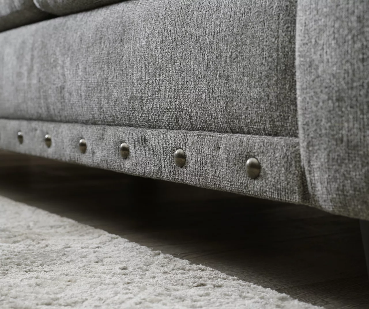 Alexandria Gray Chenille Loveseat - Image 5