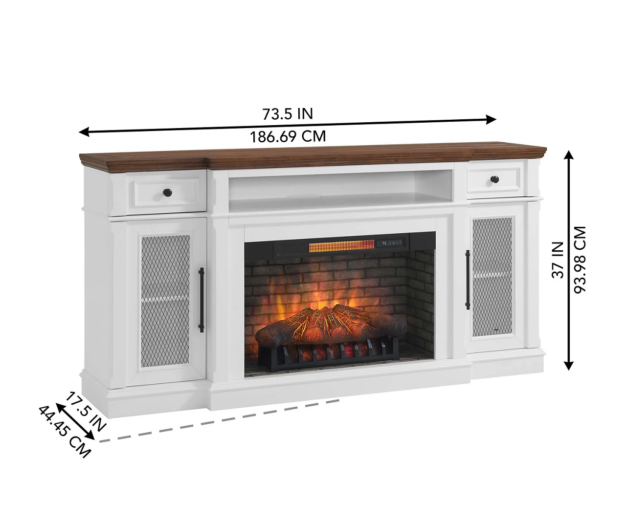 73.5" Castillo Electric Fireplace Console - Image 11