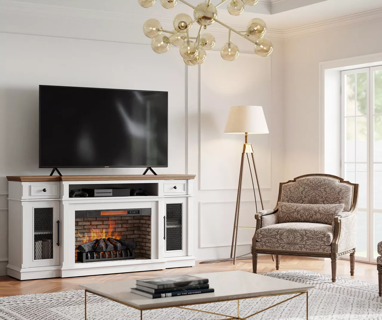 73.5" Castillo Electric Fireplace Console - Image 2