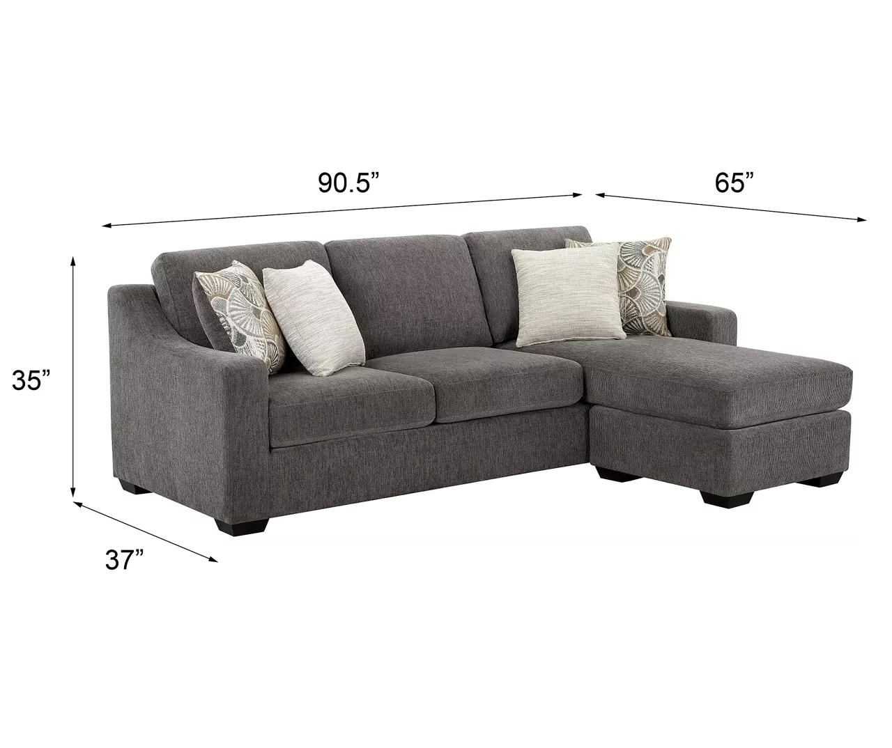 Gray Reversible Sofa Chaise - Image 12
