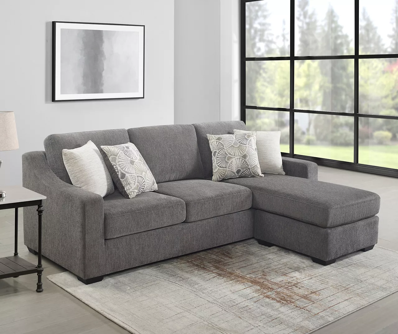 Gray Reversible Sofa Chaise - Image 2