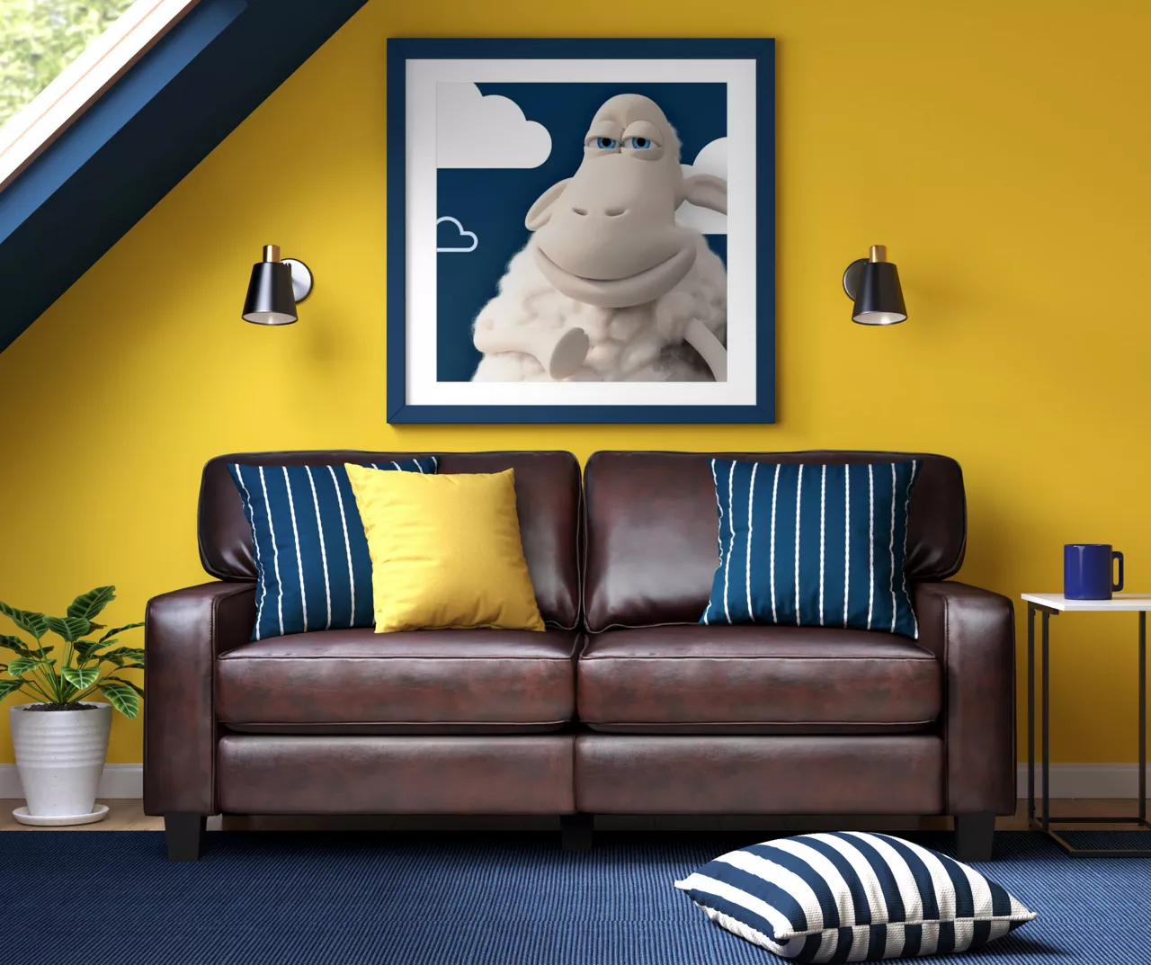 Serta Palisades Chestnut Bonded Leather Sofa - Image 4