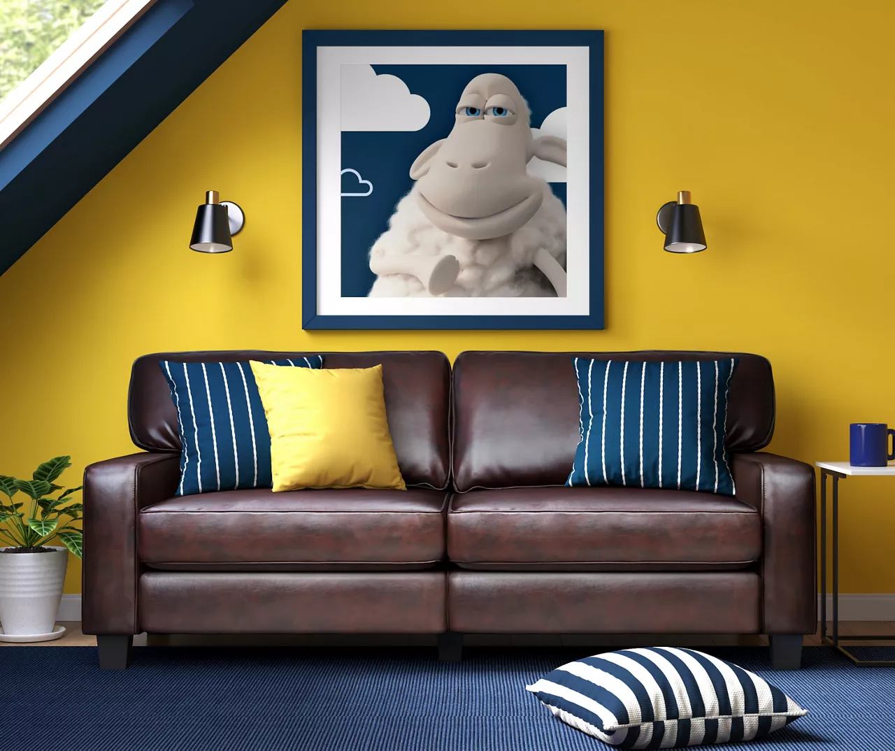 Serta Palisades Chestnut Bonded Leather Sofa - Image 17