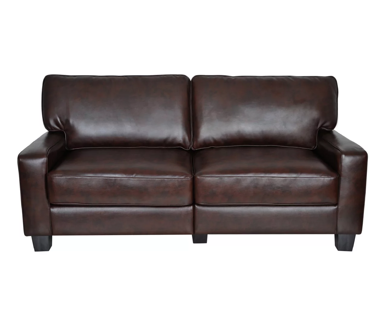 Serta Palisades Chestnut Bonded Leather Sofa - Image 2