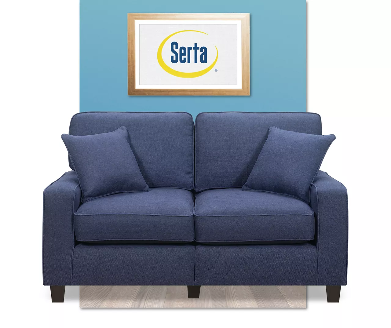 Palisades Navy Blue Loveseat - Image 5