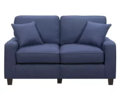 Palisades Navy Blue Loveseat