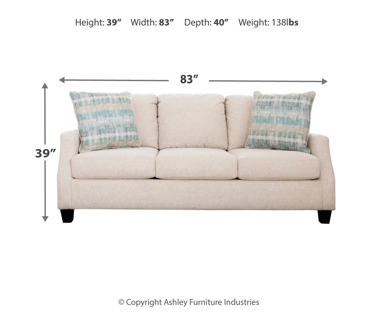 Cullendale Sandstone Cream Sofa - Image 8