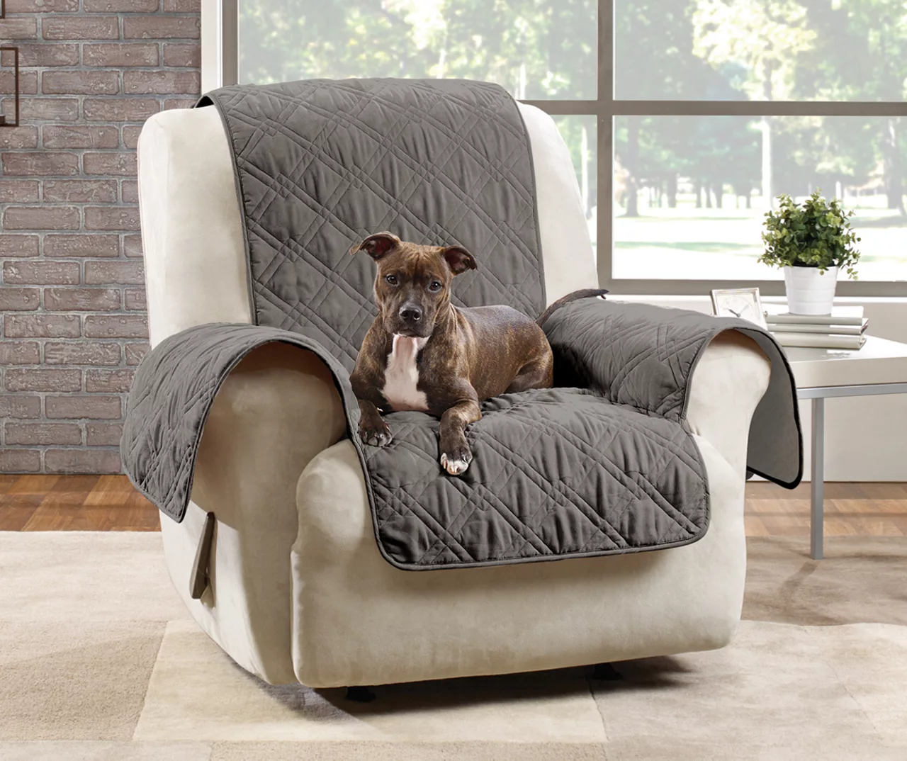 Gray Recliner Furniture Cover - Image 2