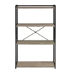 Corday Gray Wood 4-Shelf Open Bookcase