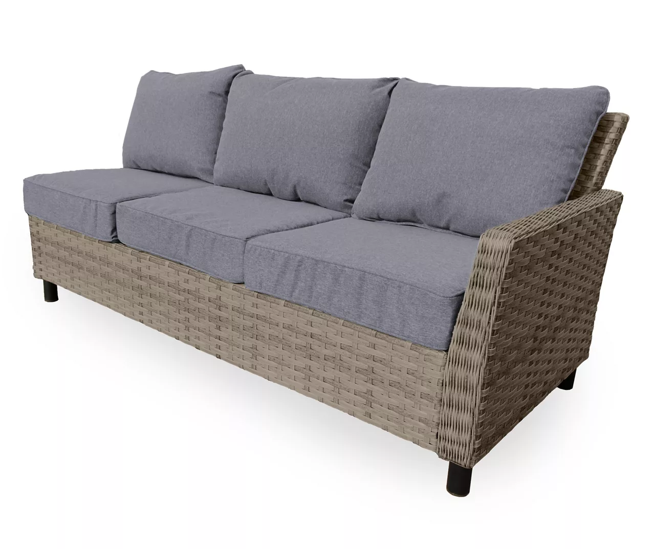 Broyhill Autumn Cove Gray All-Weather Wicker Cushioned Patio Sectional - Image 2