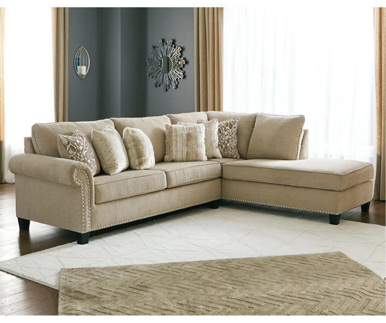 Signature Design By Ashley Dovemont Sectional With Right-Facing Chaise - Image 2
